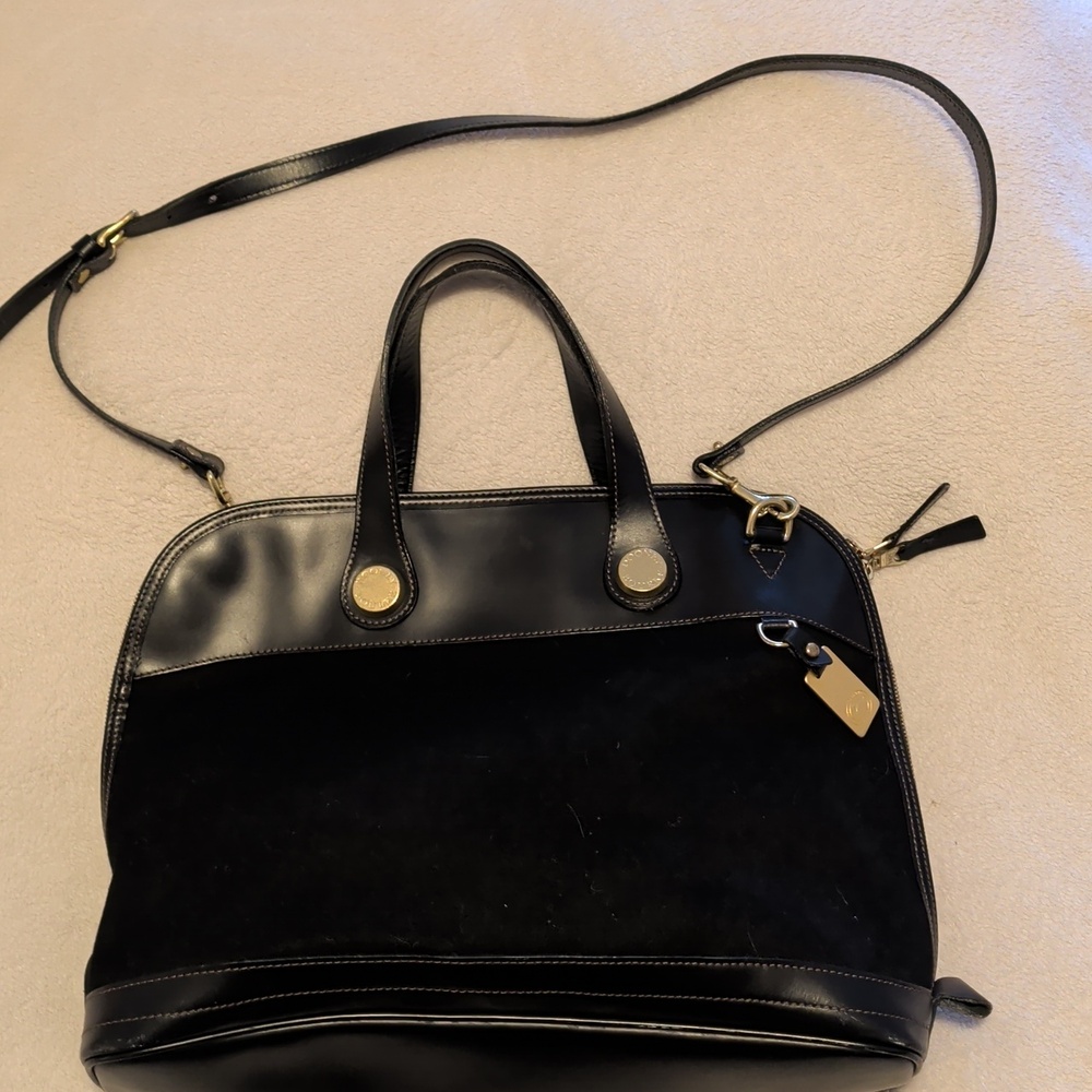 Dooney & Bourke Black Satchel with Gold Hardware - Picture 2 of 7